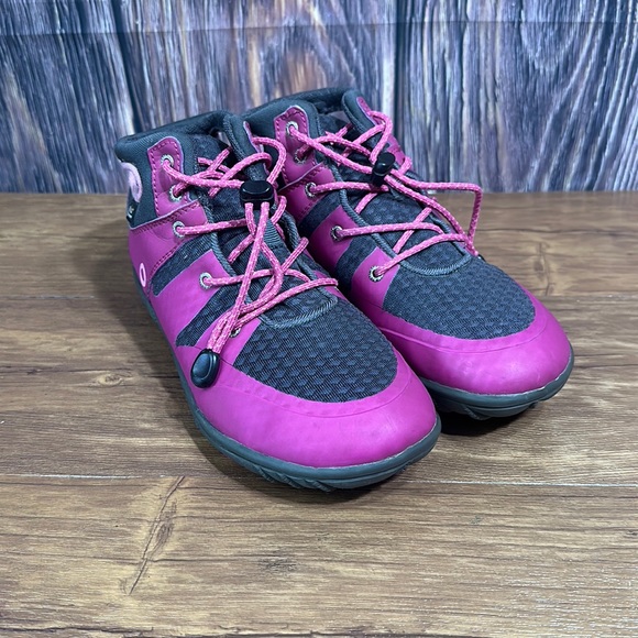 Bogs Girls Ankle Boots Youth size 5 Bungee Pink Gray Hiking Waterproof Booties - Picture 2 of 14